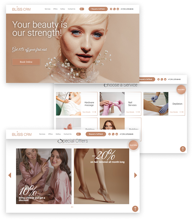 CRM website template